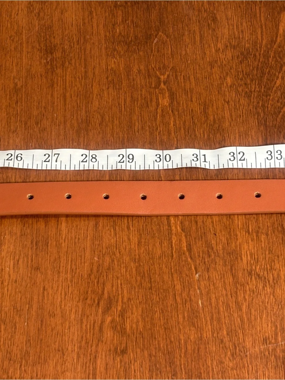 Minimalist Tan Waist Belt with Round Gold Hardware